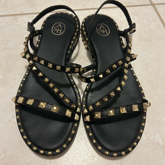 Ash Peace Studded Slingback Leather Sandals 38 - Picture 9 of 12